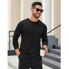 image:imageCOOFANDY Mens Long Sleeve T Shirts Crew Neck Casual Basic Tee Shirt Lightweight Pullover Shirts1 Packblack