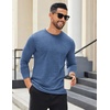 image:imageCOOFANDY Mens Long Sleeve T Shirts Crew Neck Casual Basic Tee Shirt Lightweight Pullover Shirts1 Packblue