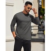 image:imageCOOFANDY Mens Long Sleeve T Shirts Crew Neck Casual Basic Tee Shirt Lightweight Pullover Shirts1 Packdark Gray
