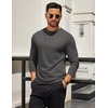 image:imageCOOFANDY Mens Long Sleeve T Shirts Crew Neck Casual Basic Tee Shirt Lightweight Pullover Shirts1 Packdark Gray