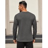 image:imageCOOFANDY Mens Long Sleeve T Shirts Crew Neck Casual Basic Tee Shirt Lightweight Pullover Shirts1 Packdark Gray