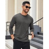 image:imageCOOFANDY Mens Long Sleeve T Shirts Crew Neck Casual Basic Tee Shirt Lightweight Pullover Shirts1 Packdark Gray