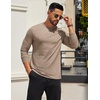 image:imageCOOFANDY Mens Long Sleeve T Shirts Crew Neck Casual Basic Tee Shirt Lightweight Pullover Shirts1 Packkhaki