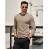 image:imageCOOFANDY Mens Long Sleeve T Shirts Crew Neck Casual Basic Tee Shirt Lightweight Pullover Shirts1 Packkhaki