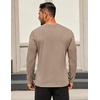 image:imageCOOFANDY Mens Long Sleeve T Shirts Crew Neck Casual Basic Tee Shirt Lightweight Pullover Shirts1 Packkhaki