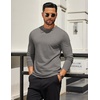 image:imageCOOFANDY Mens Long Sleeve T Shirts Crew Neck Casual Basic Tee Shirt Lightweight Pullover Shirts1 Packlight Gray