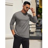 image:imageCOOFANDY Mens Long Sleeve T Shirts Crew Neck Casual Basic Tee Shirt Lightweight Pullover Shirts1 Packlight Gray