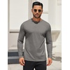 image:imageCOOFANDY Mens Long Sleeve T Shirts Crew Neck Casual Basic Tee Shirt Lightweight Pullover Shirts1 Packlight Gray