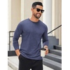 image:imageCOOFANDY Mens Long Sleeve T Shirts Crew Neck Casual Basic Tee Shirt Lightweight Pullover Shirts1 Packnavy Blue