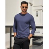 image:imageCOOFANDY Mens Long Sleeve T Shirts Crew Neck Casual Basic Tee Shirt Lightweight Pullover Shirts1 Packnavy Blue