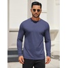 image:imageCOOFANDY Mens Long Sleeve T Shirts Crew Neck Casual Basic Tee Shirt Lightweight Pullover Shirts1 Packnavy Blue
