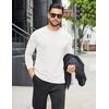 image:imageCOOFANDY Mens Long Sleeve T Shirts Crew Neck Casual Basic Tee Shirt Lightweight Pullover Shirts1 Packwhite