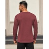 image:imageCOOFANDY Mens Long Sleeve T Shirts Crew Neck Casual Basic Tee Shirt Lightweight Pullover Shirts1 Packwine Red