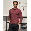 image:imageCOOFANDY Mens Long Sleeve T Shirts Crew Neck Casual Basic Tee Shirt Lightweight Pullover Shirts1 Packwine Red
