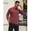 image:imageCOOFANDY Mens Long Sleeve T Shirts Crew Neck Casual Basic Tee Shirt Lightweight Pullover Shirts1 Packwine Red
