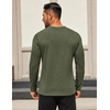 image:imageCOOFANDY Mens Long Sleeve T Shirts Crew Neck Casual Basic Tee Shirt Lightweight Pullover Shirts3 PackblackLight GrayArmy Green