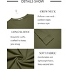 image:imageCOOFANDY Mens Long Sleeve Tee Shirts Crew Neck TShirt Casual Pullover Basic Tees Soft Stretch TshirtsArmy Green