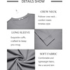 image:imageCOOFANDY Mens Long Sleeve Tee Shirts Crew Neck TShirt Casual Pullover Basic Tees Soft Stretch TshirtsAthletic Heather