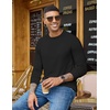 image:imageCOOFANDY Mens Long Sleeve Tee Shirts Crew Neck TShirt Casual Pullover Basic Tees Soft Stretch TshirtsBlack