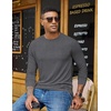 image:imageCOOFANDY Mens Long Sleeve Tee Shirts Crew Neck TShirt Casual Pullover Basic Tees Soft Stretch TshirtsBlack Heather