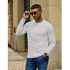 image:imageCOOFANDY Mens Long Sleeve Tee Shirts Crew Neck TShirt Casual Pullover Basic Tees Soft Stretch TshirtsBlackwhite