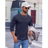 image:imageCOOFANDY Mens Long Sleeve Tee Shirts Crew Neck TShirt Casual Pullover Basic Tees Soft Stretch TshirtsNavy