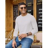 image:imageCOOFANDY Mens Long Sleeve Tee Shirts Crew Neck TShirt Casual Pullover Basic Tees Soft Stretch TshirtsWhite