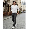 image:imageCOOFANDY Mens Long Sleeve Tee Shirts Stretch Crew Neck Thermal Shirts Casual T Shirts for MenAwhite