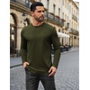 image:imageCOOFANDY Mens Long Sleeve Tee Shirts Stretch Crew Neck Thermal Shirts Casual T Shirts for MenDark Army Green