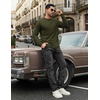 image:imageCOOFANDY Mens Long Sleeve Tee Shirts Stretch Crew Neck Thermal Shirts Casual T Shirts for MenDark Army Green