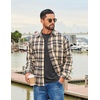image:imageCOOFANDY Mens Long Sleeve Tee Shirts Stretch Crew Neck Thermal Shirts Casual T Shirts for MenDark Grey