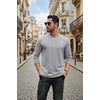 image:imageCOOFANDY Mens Long Sleeve Tee Shirts Stretch Crew Neck Thermal Shirts Casual T Shirts for MenHeather Grey