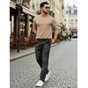 image:imageCOOFANDY Mens Long Sleeve Tee Shirts Stretch Crew Neck Thermal Shirts Casual T Shirts for MenKhaki