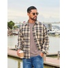 image:imageCOOFANDY Mens Long Sleeve Tee Shirts Stretch Crew Neck Thermal Shirts Casual T Shirts for MenLight Khaki