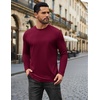image:imageCOOFANDY Mens Long Sleeve Tee Shirts Stretch Crew Neck Thermal Shirts Casual T Shirts for MenWine Red