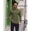 image:imageCOOFANDY Mens Mock Turtleneck Long Sleeve Shirts Casual Basic TShirt Lightweight Mockneck Pullover Sweater for MenArmy Green