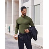 image:imageCOOFANDY Mens Mock Turtleneck Long Sleeve Shirts Casual Basic TShirt Lightweight Mockneck Pullover Sweater for MenArmy Green