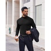 image:imageCOOFANDY Mens Mock Turtleneck Long Sleeve Shirts Casual Basic TShirt Lightweight Mockneck Pullover Sweater for MenBlack
