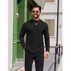 image:imageCOOFANDY Mens Mock Turtleneck Long Sleeve Shirts Casual Basic TShirt Lightweight Mockneck Pullover Sweater for MenBlackwhite