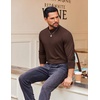 image:imageCOOFANDY Mens Mock Turtleneck Long Sleeve Shirts Casual Basic TShirt Lightweight Mockneck Pullover Sweater for MenBrown