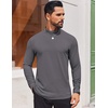 image:imageCOOFANDY Mens Mock Turtleneck Long Sleeve Shirts Casual Basic TShirt Lightweight Mockneck Pullover Sweater for MenDark Grey