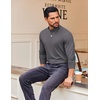 image:imageCOOFANDY Mens Mock Turtleneck Long Sleeve Shirts Casual Basic TShirt Lightweight Mockneck Pullover Sweater for MenDark Grey