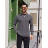 image:imageCOOFANDY Mens Mock Turtleneck Long Sleeve Shirts Casual Basic TShirt Lightweight Mockneck Pullover Sweater for MenDark Grey