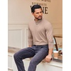 image:imageCOOFANDY Mens Mock Turtleneck Long Sleeve Shirts Casual Basic TShirt Lightweight Mockneck Pullover Sweater for MenKhaki