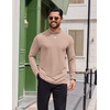 image:imageCOOFANDY Mens Mock Turtleneck Long Sleeve Shirts Casual Basic TShirt Lightweight Mockneck Pullover Sweater for MenKhaki