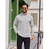 image:imageCOOFANDY Mens Mock Turtleneck Long Sleeve Shirts Casual Basic TShirt Lightweight Mockneck Pullover Sweater for MenLight Grey