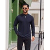 image:imageCOOFANDY Mens Mock Turtleneck Long Sleeve Shirts Casual Basic TShirt Lightweight Mockneck Pullover Sweater for MenNavy