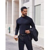 image:imageCOOFANDY Mens Mock Turtleneck Long Sleeve Shirts Casual Basic TShirt Lightweight Mockneck Pullover Sweater for MenNavy