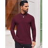 image:imageCOOFANDY Mens Mock Turtleneck Long Sleeve Shirts Casual Basic TShirt Lightweight Mockneck Pullover Sweater for MenRed