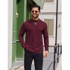image:imageCOOFANDY Mens Mock Turtleneck Long Sleeve Shirts Casual Basic TShirt Lightweight Mockneck Pullover Sweater for MenRed